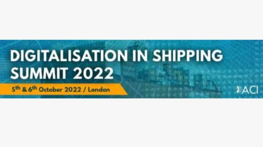 "Digitalisation in Shipping Summit 2022" </br><small>London, UK | October 5-6, 2022</small>